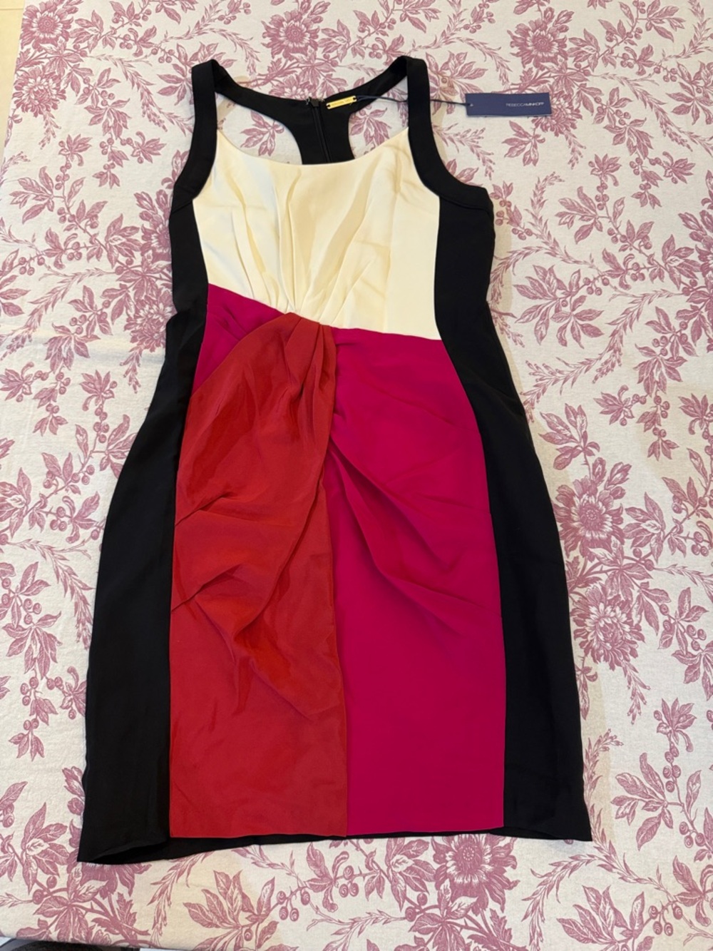 Nwt 100% silk Rebecca Minkoff Colorblock Sheath Dress